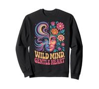 Wild Mind Fleurs psychédéliques en Forme de cœur Sweatshirt