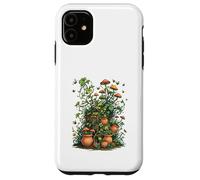 Wild Nature Garden with Mushrooms and Cracked Pots Coque pour iPhone 11