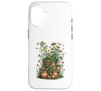 Wild Nature Garden with Mushrooms and Cracked Pots Coque pour iPhone 16