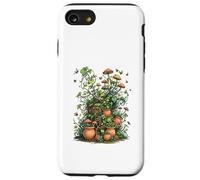 Wild Nature Garden with Mushrooms and Cracked Pots Coque pour iPhone SE (2020) / 7 / 8