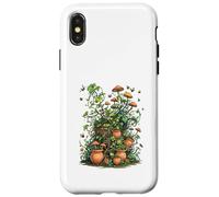 Wild Nature Garden with Mushrooms and Cracked Pots Coque pour iPhone X/XS