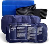 WILD+ Pack de glace pour blessures, compresse thermique et froide en gel réutilisable, pack froid avec bandelette réglable, pack de glace sportif pour soulager les douleurs liées aux entorses