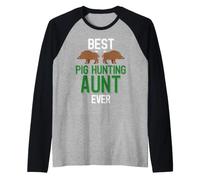 Wild Pig Hunter est la Meilleure Tante de Chasse au Cochon de Tous Les Temps Manche Raglan