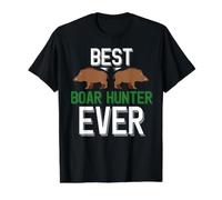 Wild Pig Hunting est Le Meilleur Chasseur de Sanglier de Tous Les Temps T-Shirt Graphique avec Valeur, Homme, Noir, XL