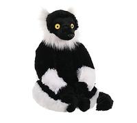Wild Republic lémurien en peluche junior 30 cm en peluche noir/blanc Blanc