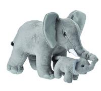 Wild Republic Mom and Baby Éléphant, Animal en Peluche, 38 cm, Idée Cadeau pour Enfants, Animal en Peluche, Jouet Écologique, Rembourré de Bouteilles d’Eau Recyclées