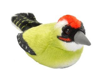 Wild Republic - 19499 - Oiseau en Peluche avec Ramage Original - Pic vert pivert