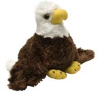 aigle en peluche junior 18 cm en peluche marron/blanc
