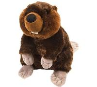 castor junior 30 cm en peluche marron