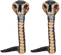WILD REPUBLIC Coilkins Cobra à Capuchon, Peluche, 30 cm, Jouet en Peluche, Remplissage en Bouteilles d'eau Recy s Filées (Lot de 2)