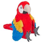 Wild Republic Cuddlekins Eco Ara Rouge, Peluche, 30 cm, Jouet en Peluche, Rembourrage en Bouteilles d'eau recyclées filées