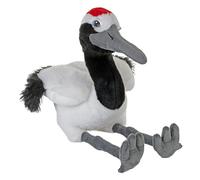 Wild Republic Cuddlekins Eco Grue à Couronne Rouge, Peluche Grue à Couronne Rouge, 12 Pouces, Jouet en Peluche, écologique.