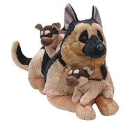Wild Republic Cuddlekins Jumbo Maman et Chiots Berger Allemand, Animal en Peluche, 76 cm, Jouet en Peluche, Remplissage en Bouteilles d'eau Recyclées Filées