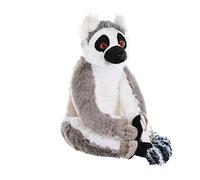Wild Republic peluche lémurien à queue rousse junior 30 cm en peluche blanche Gris
