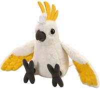peluche cacatoès junior 20 cm en peluche jaune/blanc