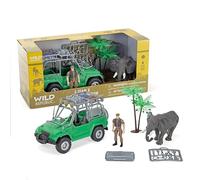WILD REPUBLIC E-Team X Ensemble de Jeu Africain, Figurine d'action, Animal, Véhicule, Accessoires, Cadeaux pour Enfants