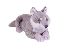 Wild Republic Earthkins Loup, Peluche, 38 cm, Jouet en Peluche, Rembourrage en Bouteilles d'eau recy s filées