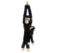 Wild Republic peluche Chimpanzé avec bébé 51 cm en peluche noire Blanc