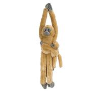 Wild Republic Hanging Monkey with Baby Langur Commun, Animal en Peluche, Peluche 50 cm, Cadeau de Baby Shower, Jouet Écologique, Rembourrage Fabriqué à Partir de Bouteilles d’Eau Recyclées