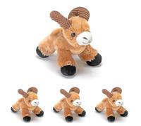 WILD REPUBLIC Hug’EMS Mouflon D'Amérique, Animal en Peluche, 17 cm, Grand Cadeau, Jouet Éducatif, Peluche Écologique, Rembourrage Fabriqué à Partir de Bouteilles d’Eau Recy s (Lot de 4)