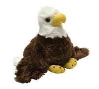 WILD REPUBLIC Hug’EMS Pygargue À Tête Blanche, Animal en Peluche, 17 cm, Grand Cadeau, Jouet Éducatif, Peluche Écologique, Rembourrage Fabriqué à Partir de Bouteilles d’Eau Recyclées