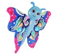 peluche papillon junior 20 cm en peluche bleu