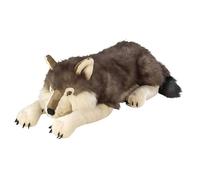 Wild Republic - Jumbo-82332 - Peluche - Floppies - Loup - 76 cm, ['Gris', 'Brown', 'White'], 30"