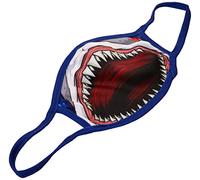 Wild Republic Masque enfant Wild Smiles de pouvant se superposer à un masque à usage médical, réutilisable, lavable, couvrant la bouche et le nez, avec motifs requins 25800