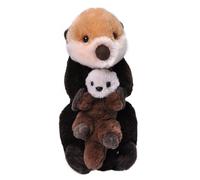 Peluche Maman et Bebe Loutre de Mer