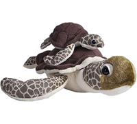 Wild Republic Mom and Baby Tortue De Mer Verte, Animal en Peluche, 38 cm, Idée Cadeau pour Enfants, Animal en Peluche, Jouet Écologique, Rembourré de Bouteilles d’Eau Recyclées