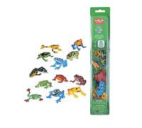 Wild Republic Nature Tube Grenouille, 12 Espèces de Grenouille Animaux Miniatures, Cadeau de Noël pour Enfants, Figurines à Collectionner, Super pour Le Jeu Interactif