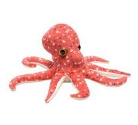 Wild Republic peluche octopus junior 18 cm rouge Rouge