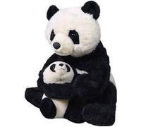 Wild Republic Mom and Baby Panda, Animal en Peluche, 38 cm, Idée Cadeau pour Enfants, Animal en Peluche, Jouet Écologique, Rembourré de Bouteilles d’Eau Recyclées