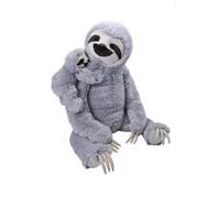 Wild Republic - Peluche Paresseux Maman et Bébé 30 cm Gris 2 pièces