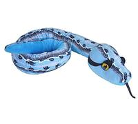 Wild Republic Plush Snake Bleu Silmstream, Peluche Serpent, Animal en Peluche 137 cm, Idée Cadeau de Naissance Fille ou Garçon, Rembourré de Bouteilles Recy s