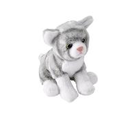 WILD REPUBLIC Pocketkins Chat Tigré Gris Peluche - 12 cm