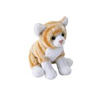 Wild Republic Pocketkins Eco Chat Tigré Roux, Animal en Peluche, 12 cm, Rembourrage en Bouteilles d'eau recyclées filées