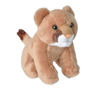 Wild Republic Pocketkins Eco Couguar, Animal en Peluche, 12 cm, Jouet en Peluche, Fabriqué à partir de Matériaux Recyclés, Écologique, Lion des Montagnes