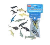 Wild Republic Polybag Mini Requin et Baleine, Lot de Figurines, Douze Espèces Vivant dans la Requin et Baleine, Cadeau pour Enfants, Super pour Le Jeu Interactif