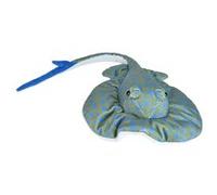 Wild Republic Peluche Raie pastenague Cuddlekins Junior 38 cm Rembourrage recyclé Bleu/Vert