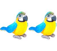 WILD REPUBLIC Rainforest Ara de Spix, Peluche, 11 cm, Rempli de Bouteilles d'eau recyclées, Spixs Macaw (Lot de 2)