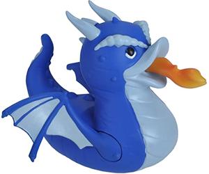 Wild Republic Rubber Duck Dragon Bleu, Canard en Caoutchouc, Jouet de Bain, Idée Cadeau pour Bébé, Canard en Plastique, Super Cadeau pour Les Enfants et Les Adultes, 10 cm