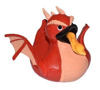 Wild Republic Rubber Duck Dragon Rouge, Canard en Caoutchouc, Jouet de Bain, Idée Cadeau pour Bébé, Canard en Plastique, Super Cadeau pour Les Enfants et Les Adultes, 10 cm
