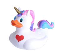canard de bain licorne filles 10 cm blanc/rose