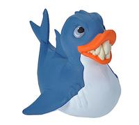 Wild Republic Rubber Duck Requin, Canard en Caoutchouc, Jouet de Bain, Idée Cadeau pour Bébé, Canard en Plastique, Super Cadeau pour Les Enfants et Les Adultes, 10 cm