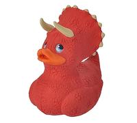 Wild Republic Rubber Duck Tricératops, Canard en Caoutchouc, Jouet de Bain, Idée Cadeau pour Bébé, Canard en Plastique, Super Cadeau pour Les Enfants et Les Adultes, 10 cm, 4"