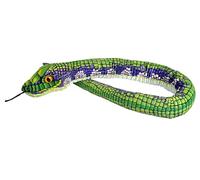 Wild Republic Snake Écailles Vertes, Peluche, 137 cm, Jouet en Peluche, Rembourrage en Bouteilles d'eau Recy s Filées