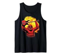 Wild Rockstar Fire Ball Guitare Sasquatch Vintage Débardeur