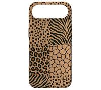 Wild Safari Animal Patchwork Beige Pattern Collage Coque pour iPhone Air
