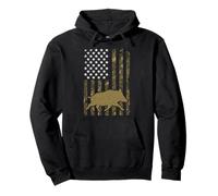 Wild Sanglier Hunter Drapeau USA Chasse Sanglier Saison Sweat à Capuche